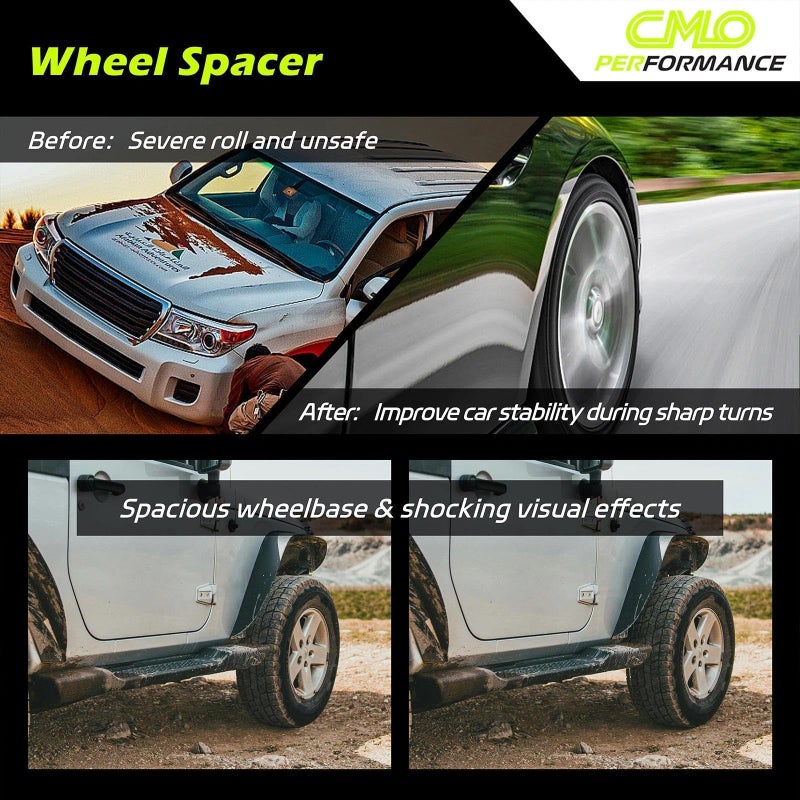 Customadeonly 5x120 Wheel Spacers for 2010-2024 Camaro,2014-2020 Impala, 2020-2024 Corvette C8, 2008-2019 CTS, 2020-2023 CT5 (2pcs 5mm Thick Black) 5x4.72 66.9mm Bore 3/16" Thick - Image 3